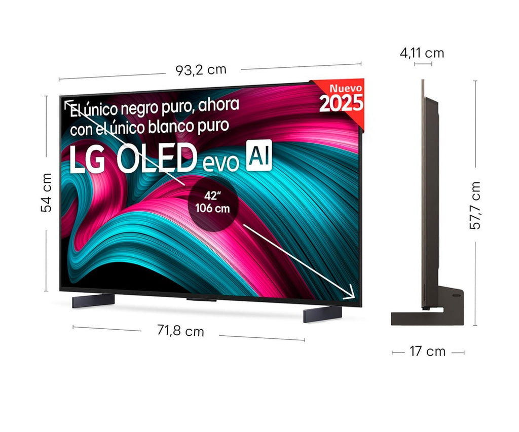 LG OLED EVO OLED42C54LA / TELEVISOR SMART TV 42" OLED 144HZ VRR UHD 4K HDR - detalle