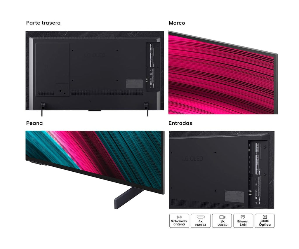 LG OLED EVO OLED42C54LA / TELEVISOR SMART TV 42" OLED 144HZ VRR UHD 4K HDR - detalle