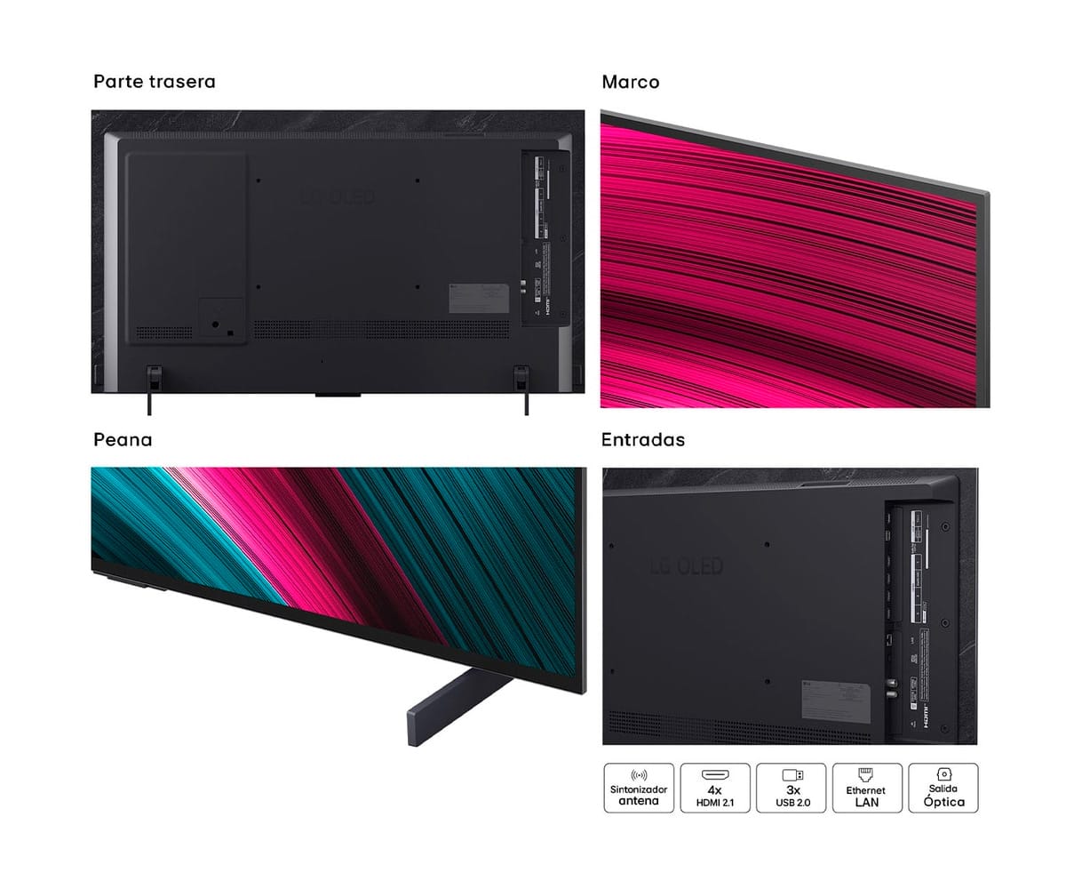 LG OLED EVO OLED42C54LA / TELEVISOR SMART TV 42" OLED 144HZ VRR UHD 4K HDR - detalle