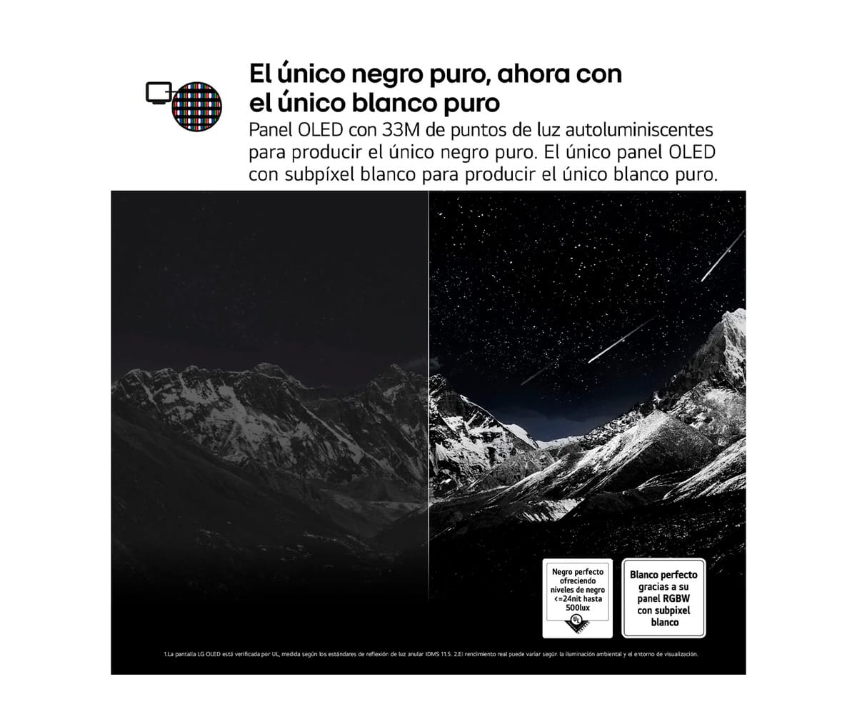 LG OLED EVO OLED42C54LA / TELEVISOR SMART TV 42" OLED 144HZ VRR UHD 4K HDR - detalle