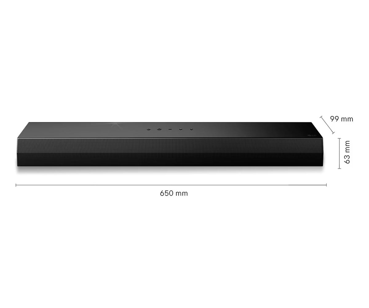 LG S20A BLACK / BARRA DE SONIDO CON DOBLE SUBWOOFER INTEGRADO CON 50W Y 2.0CH - detalle