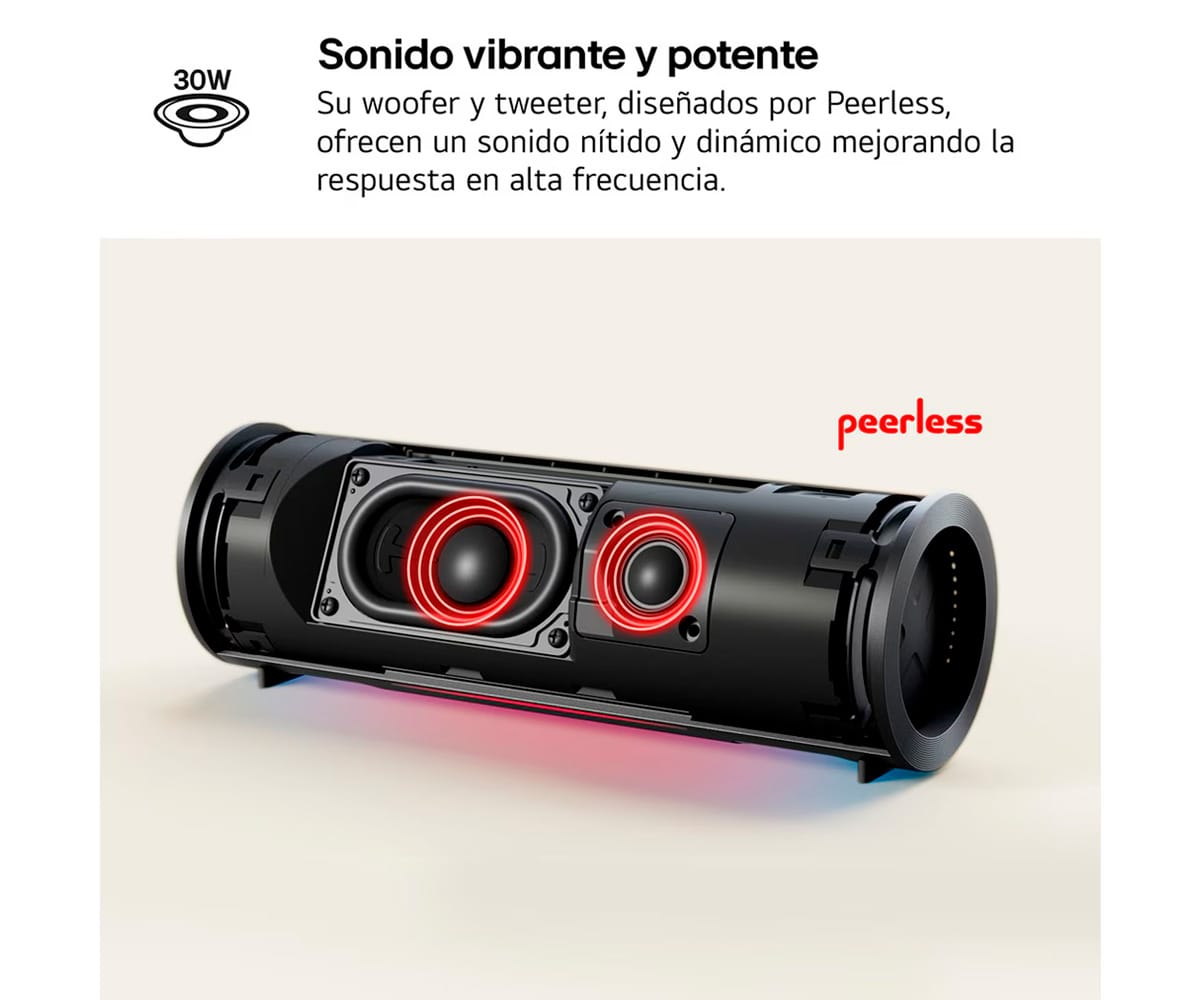 LG XBOOM GRAB NEGRO / ALTAVOZ INALÁMBRICO BLUETOOTH 30W - detalle