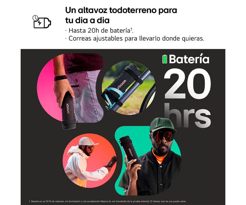 LG XBOOM GRAB NEGRO / ALTAVOZ INALÁMBRICO BLUETOOTH 30W - detalle