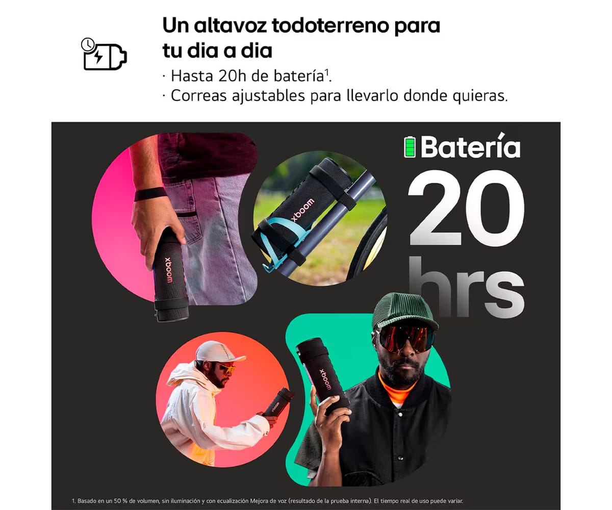 LG XBOOM GRAB NEGRO / ALTAVOZ INALÁMBRICO BLUETOOTH 30W - detalle