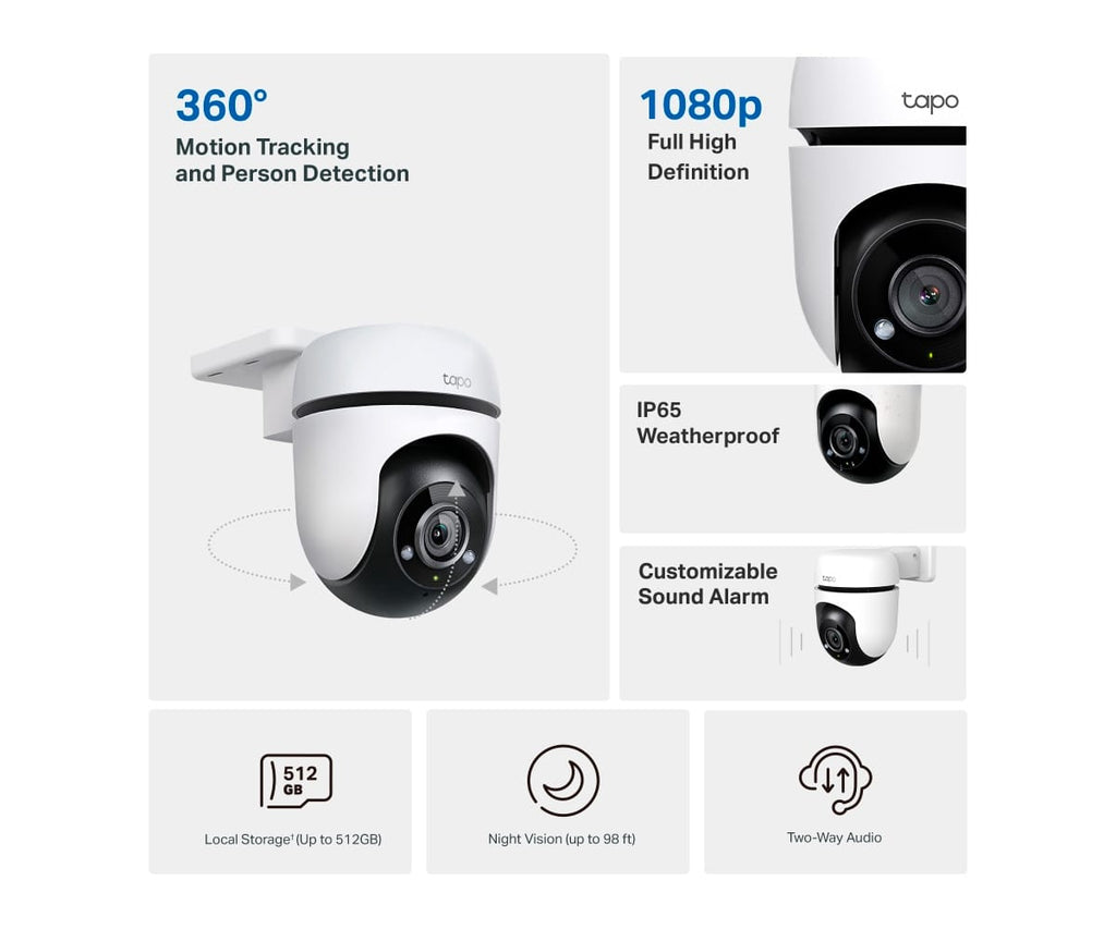 TP-LINK TC40 / CÁMARA INTELIGENTE WI-FI DE VIGILANCIA 360º PARA EXTERIOR - detalle