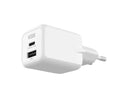 KSIX BCD20GANACB BLANCO / CARGADOR DE RED ELÉCTRICA 1 X USB-C + 1 X USB-A 20W