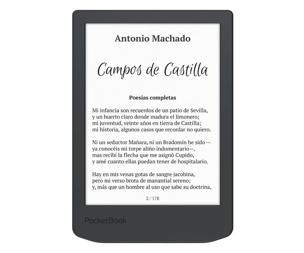 POCKETBOOK VERSE LITE MIDNIGHT GREY / LECTOR DE LIBROS ELECTRÓNICOS 6" 8GB - detalle