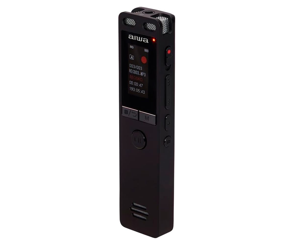 AIWA DVR-A400 BLACK / GRABADORA DE VOZ DIGITAL 16GB - detalle