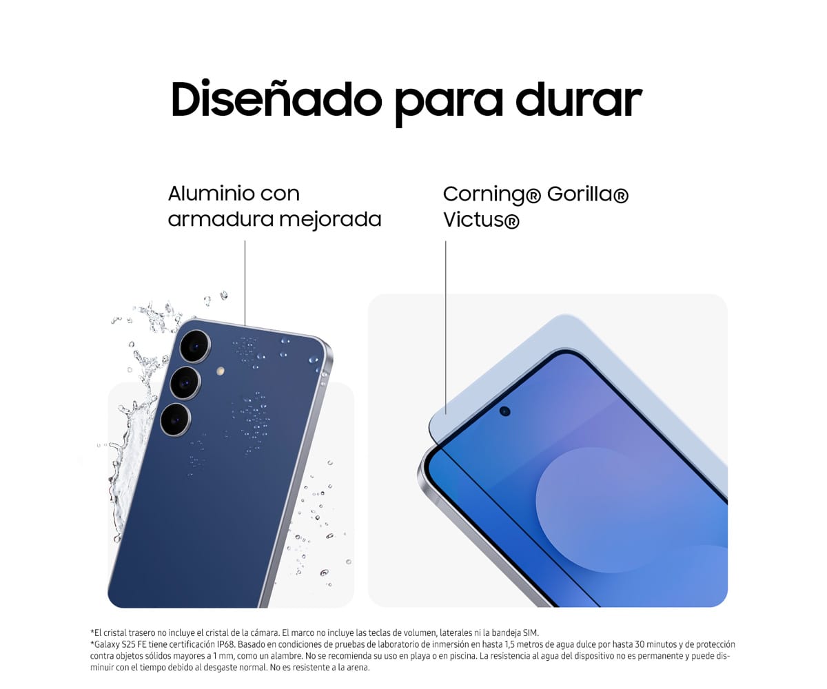 SAMSUNG GALAXY S25 FE / 8+256GB JET BLACK / 6.7" DYNAMIC AMOLED 120HZ FHD+ - detalle