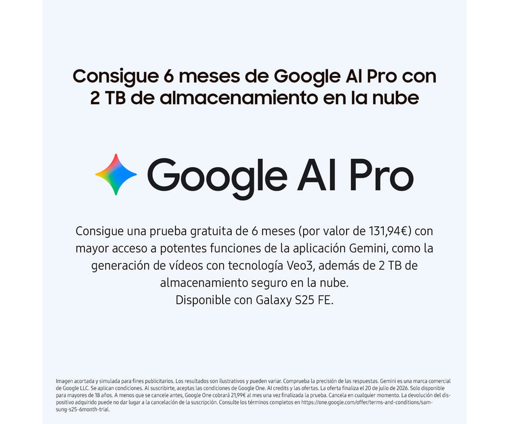 SAMSUNG GALAXY S25 FE / 8+256GB JET BLACK / 6.7" DYNAMIC AMOLED 120HZ FHD+ - detalle