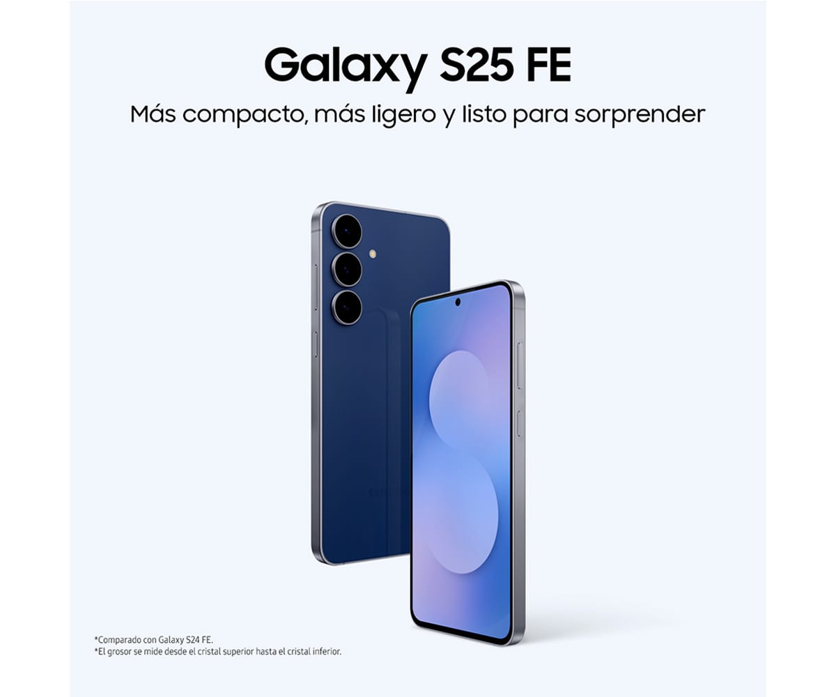 SAMSUNG GALAXY S25 FE / 8+256GB JET BLACK / 6.7" DYNAMIC AMOLED 120HZ FHD+ - detalle