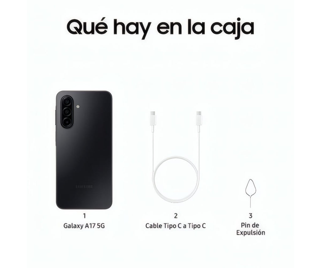 SAMSUNG GALAXY A17 5G BLACK / 8+256GB / 6.7" AMOLED 90HZ FULL HD+ - detalle