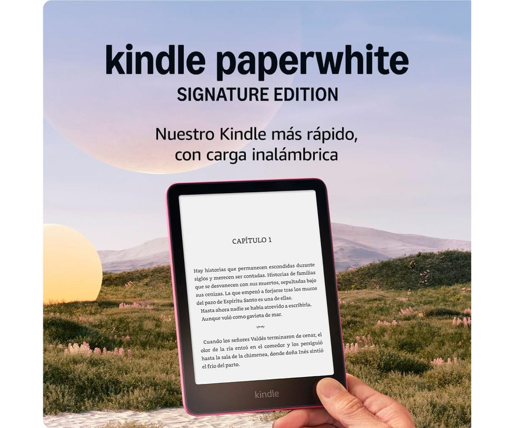 AMAZON KINDLE PAPERWHITE SIGNATURE EDITION FRAMBUESA METALIZADO / LECTOR DE E-BOOK 7" - detalle
