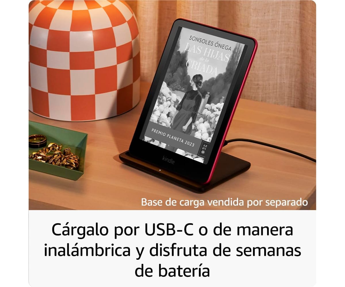 AMAZON KINDLE PAPERWHITE SIGNATURE EDITION FRAMBUESA METALIZADO / LECTOR DE E-BOOK 7" - detalle
