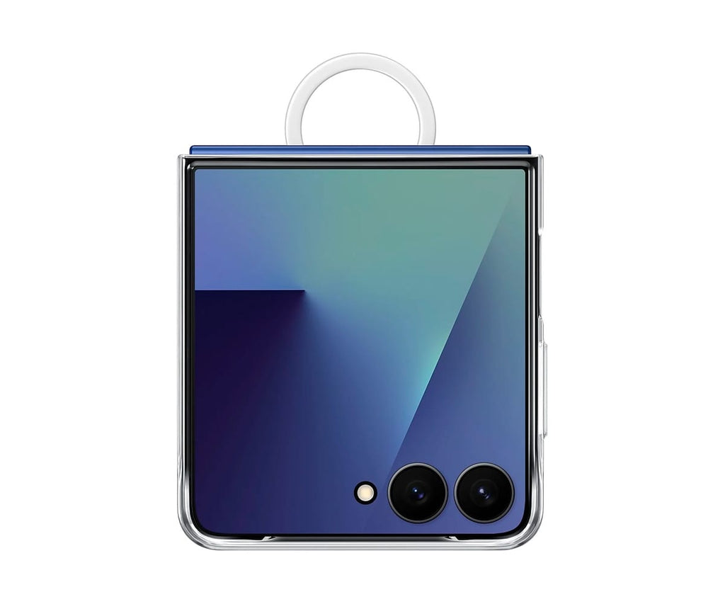 SAMSUNG FUNDA TRASERA DE SILICONA TRANSPARENTE / SAMSUNG Z FLIP7 - detalle