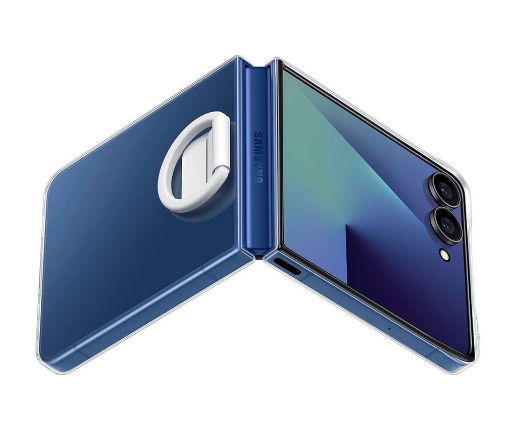 SAMSUNG FUNDA TRASERA DE SILICONA TRANSPARENTE / SAMSUNG Z FLIP7 - detalle