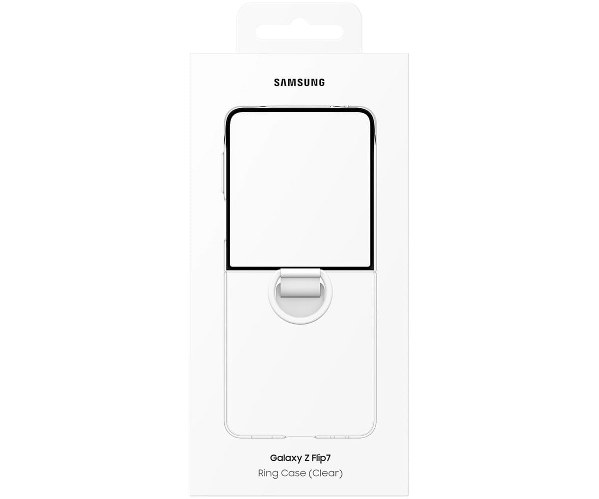 SAMSUNG FUNDA TRASERA DE SILICONA TRANSPARENTE / SAMSUNG Z FLIP7 - detalle