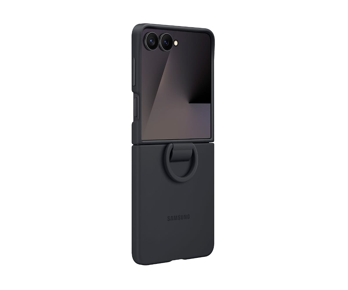 SAMSUNG FUNDA TRASERA DE SILICONA NEGRO / SAMSUNG Z FLIP7 - detalle