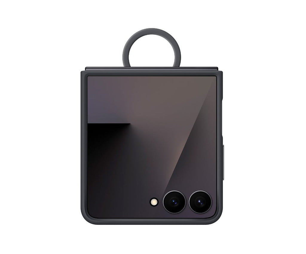 SAMSUNG FUNDA TRASERA DE SILICONA NEGRO / SAMSUNG Z FLIP7 - detalle
