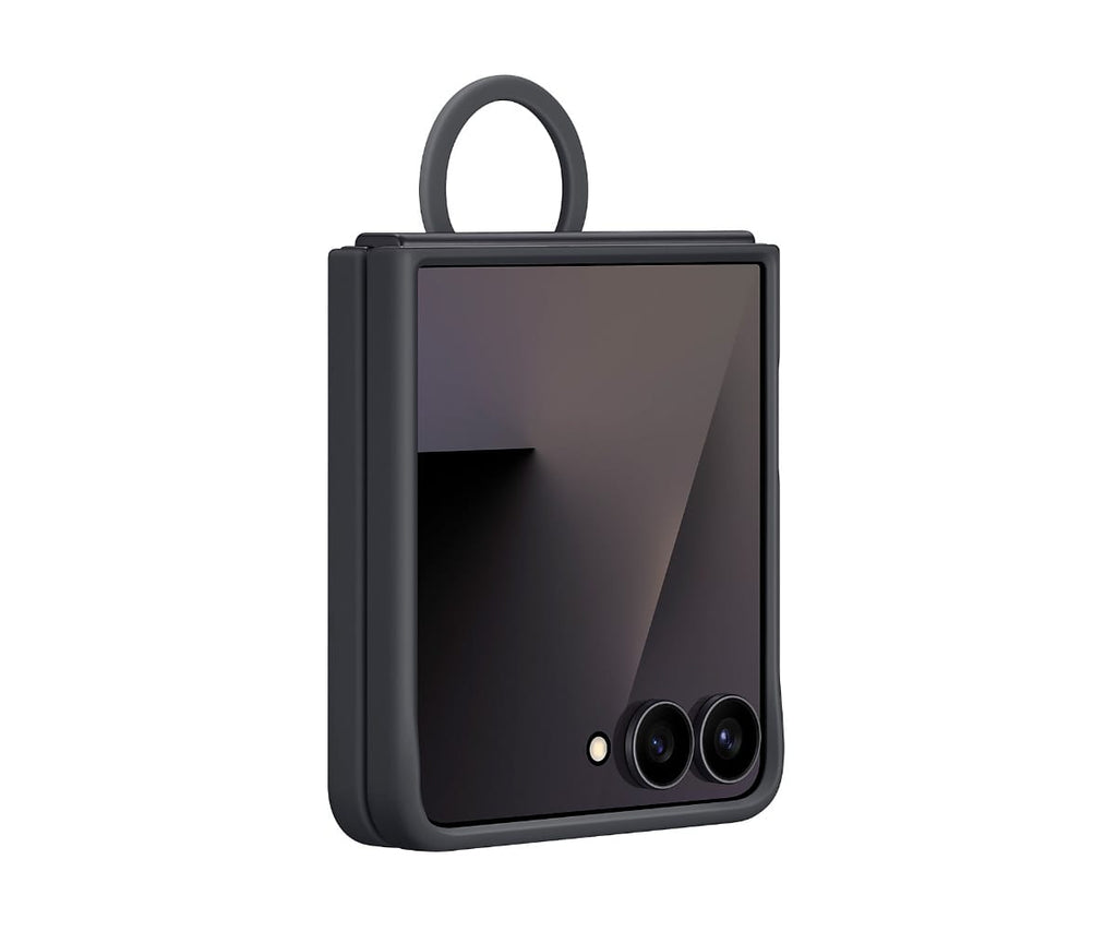 SAMSUNG FUNDA TRASERA DE SILICONA NEGRO / SAMSUNG Z FLIP7 - detalle