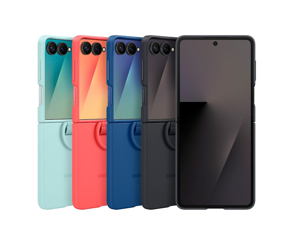 SAMSUNG FUNDA TRASERA DE SILICONA NEGRO / SAMSUNG Z FLIP7 - detalle