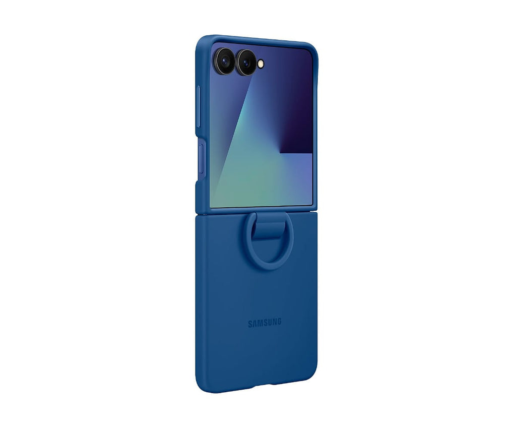 SAMSUNG FUNDA TRASERA DE SILICONA AZUL / SAMSUNG Z FLIP7 - detalle