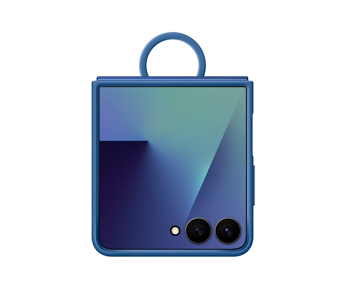 SAMSUNG FUNDA TRASERA DE SILICONA AZUL / SAMSUNG Z FLIP7 - detalle