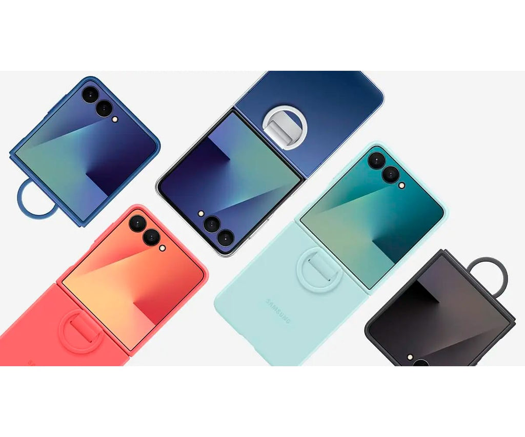 SAMSUNG FUNDA TRASERA DE SILICONA AZUL / SAMSUNG Z FLIP7 - detalle