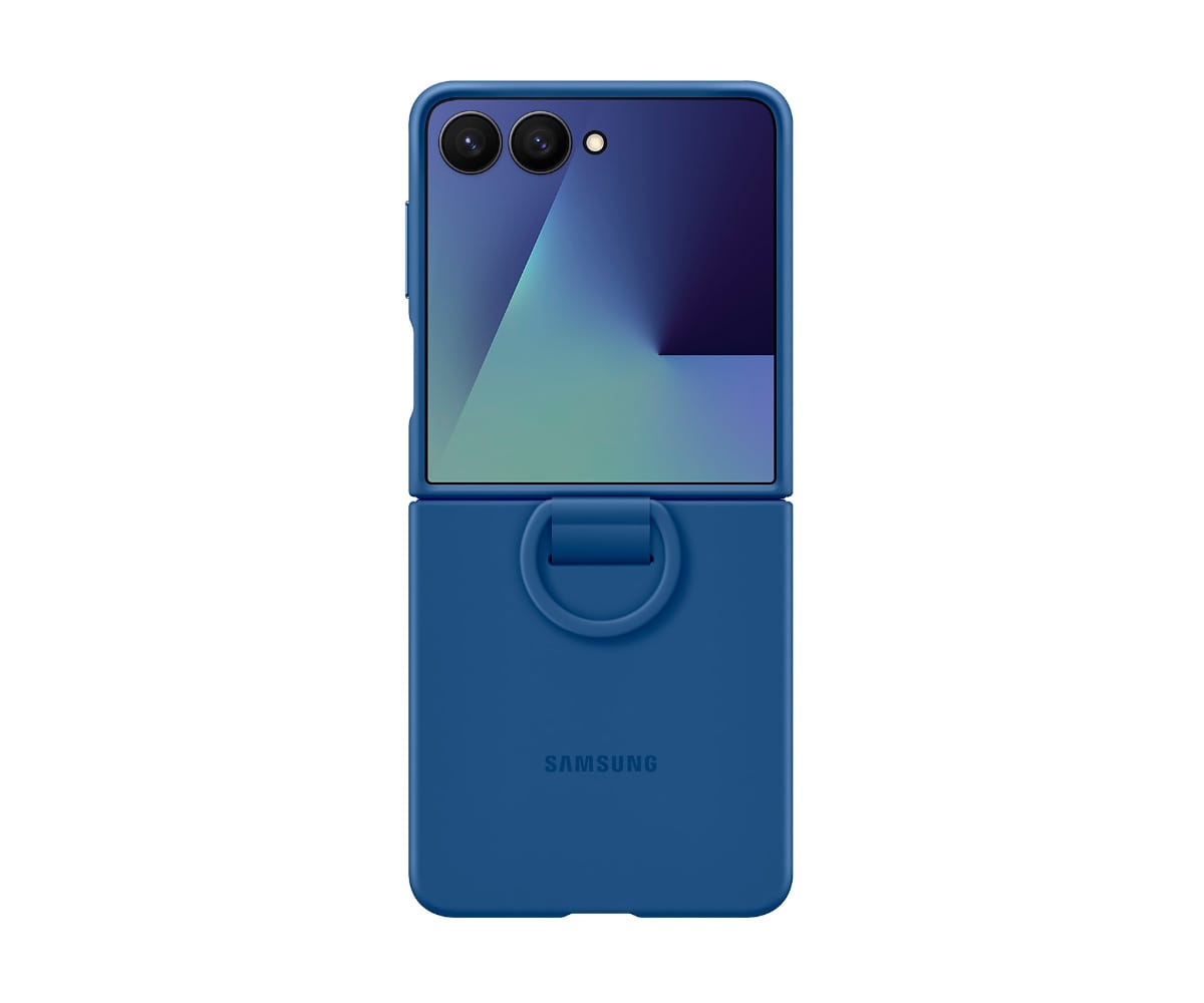 SAMSUNG FUNDA TRASERA DE SILICONA AZUL / SAMSUNG Z FLIP7