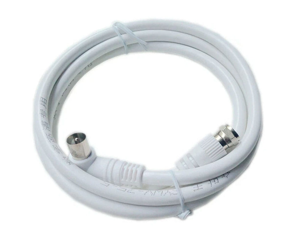 JC NB1498 BLANCO / 3M CABLE DE VIDEO (COAXIAL) / 9.5MM / MACHO A MACHO - detalle