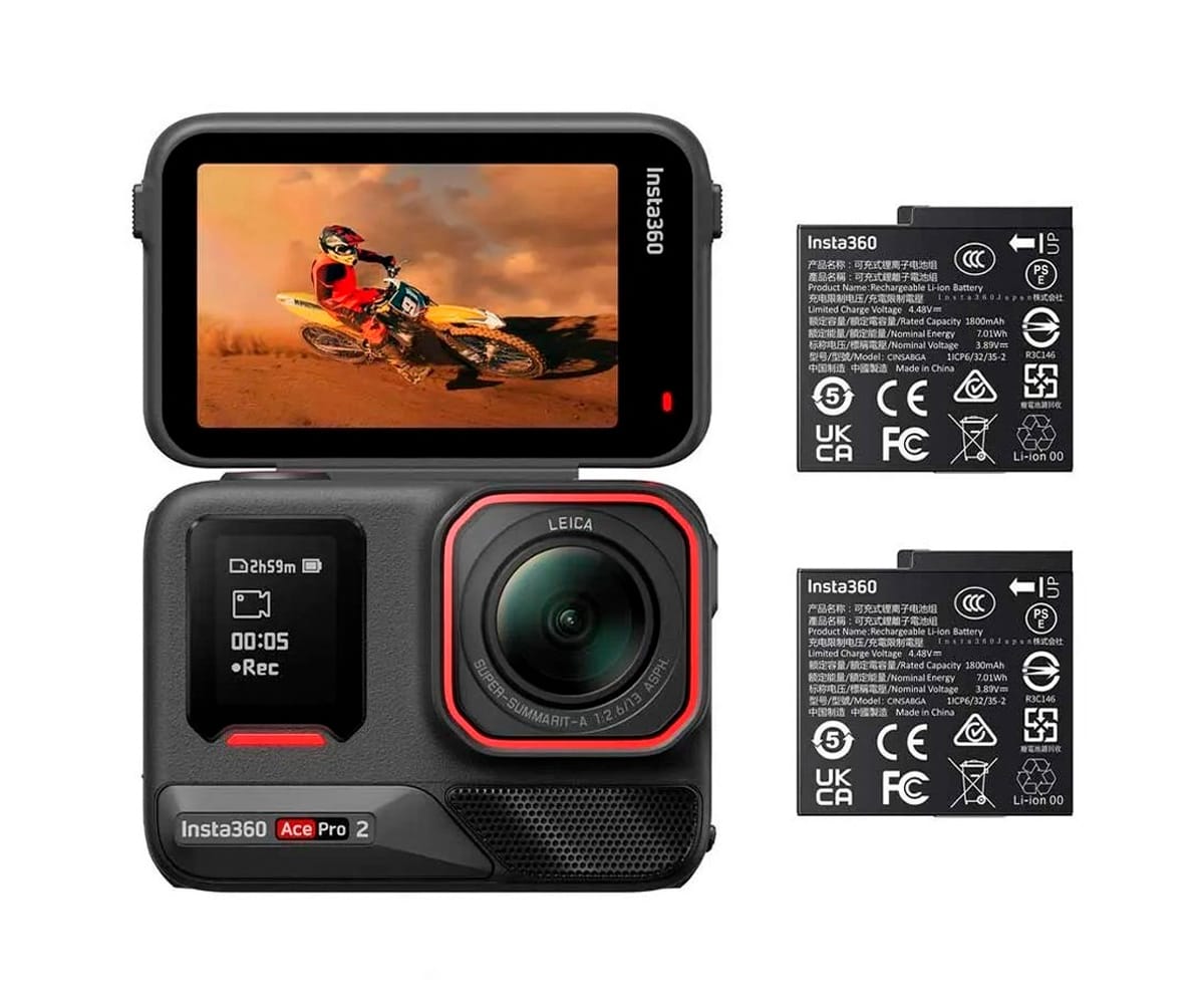 INSTA360 ACEPRO 2 BLACK / PACK CÁMARA DE ACCIÓN 8K CON IA + 2 BATERÍAS - detalle