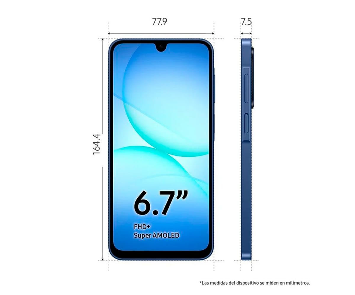SAMSUNG GALAXY A17 5G BLUE / 8+256GB / 6.7" AMOLED 90HZ FULL HD+ - detalle