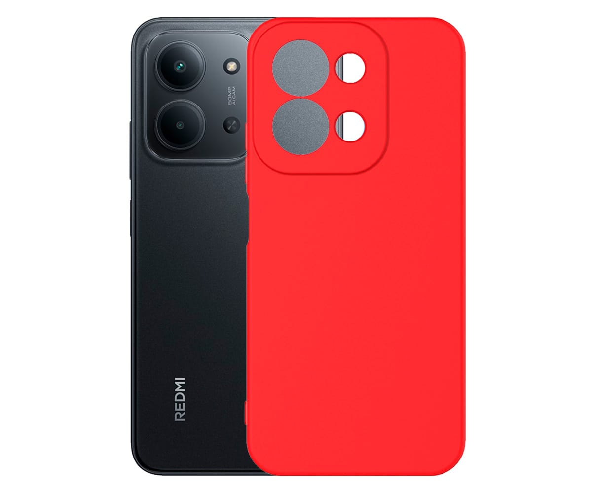 JC FUNDA TRASERA DE SILICONA ROJA / XIAOMI REDMI 15C