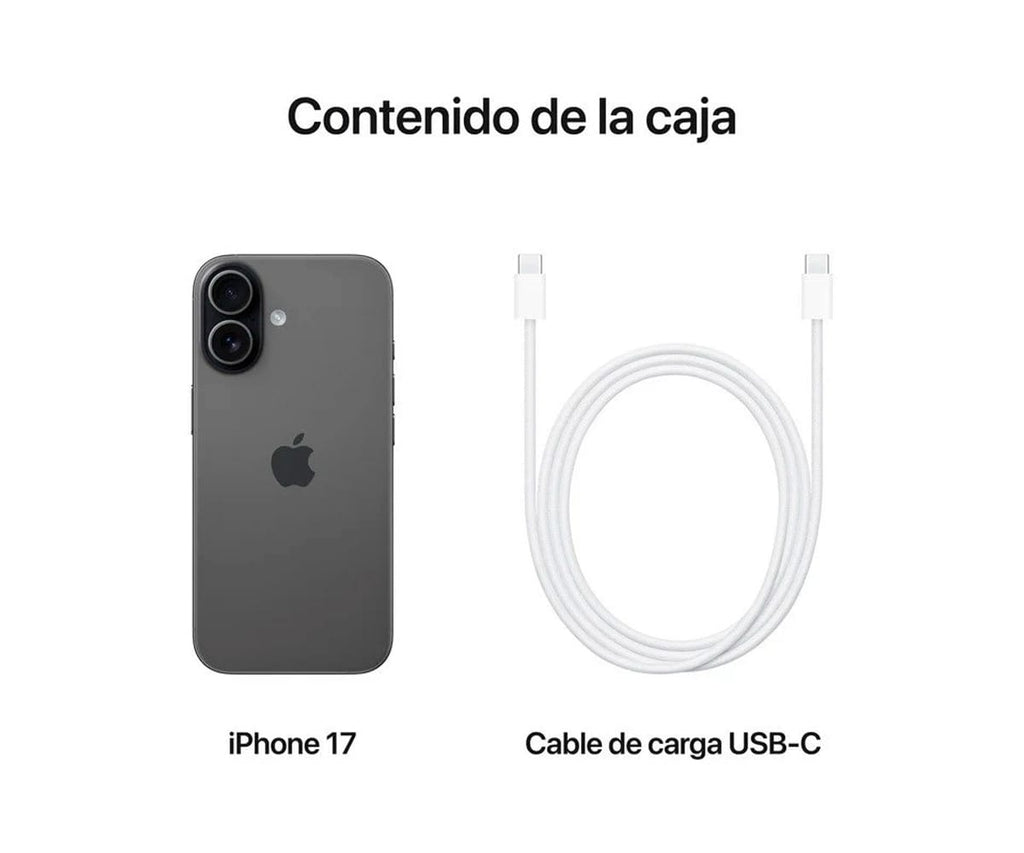 APPLE IPHONE 17 NEGRO / 8+256GB / 6.3" OLED 120HZ - detalle