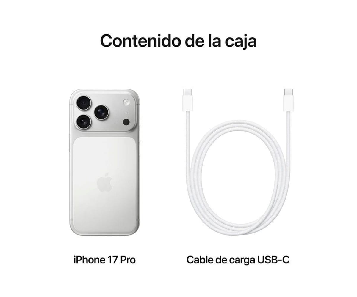 APPLE IPHONE 17 PRO PLATA / 12+256GB / 6.3" OLED 120HZ - detalle