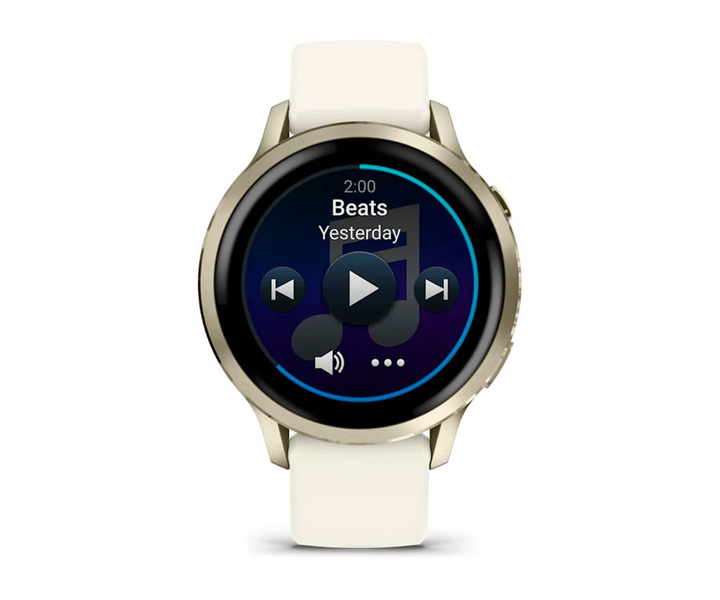 GARMIN VENU® 4 DORADO CON CORREA DE SILICONA BLANCA / SMARTWATCH 41MM - detalle