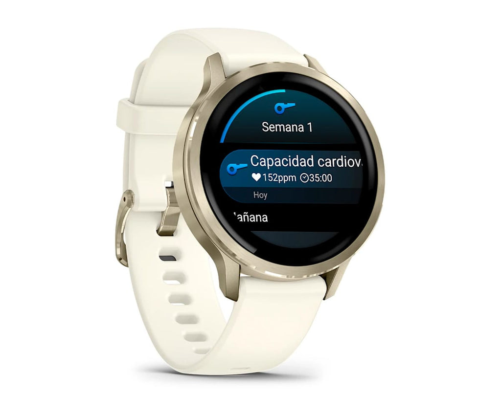 GARMIN VENU® 4 DORADO CON CORREA DE SILICONA BLANCA / SMARTWATCH 41MM - detalle