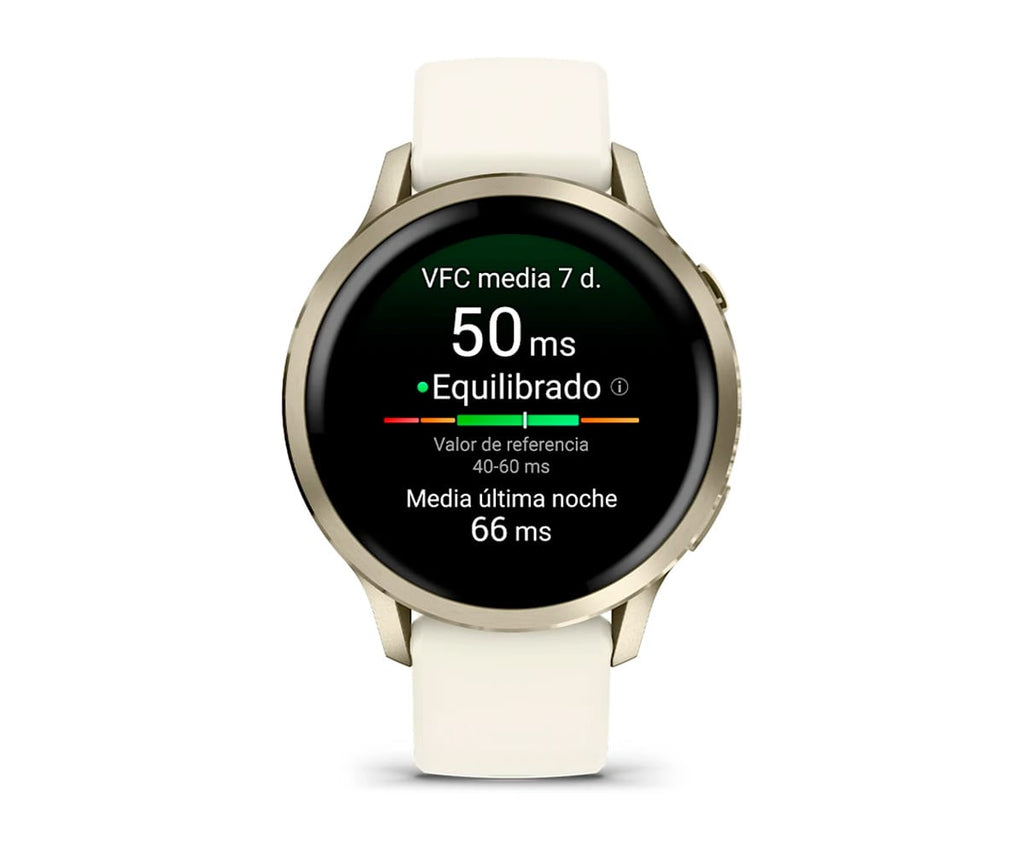 GARMIN VENU® 4 DORADO CON CORREA DE SILICONA BLANCA / SMARTWATCH 41MM - detalle