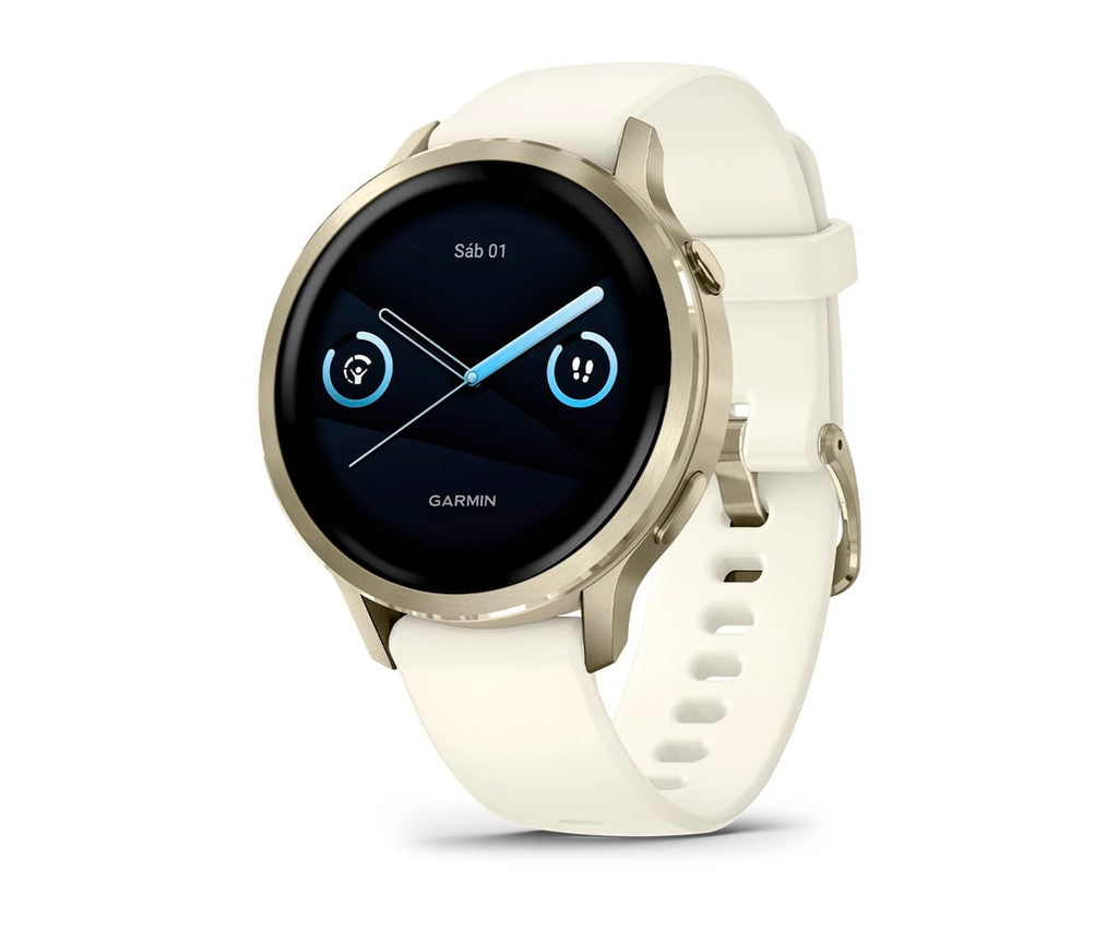 GARMIN VENU® 4 DORADO CON CORREA DE SILICONA BLANCA / SMARTWATCH 41MM