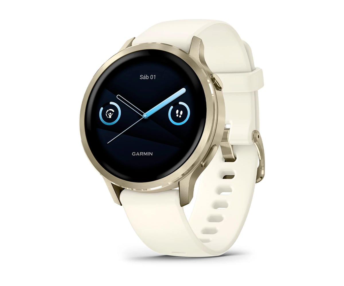 GARMIN VENU® 4 DORADO CON CORREA DE SILICONA BLANCA / SMARTWATCH 41MM