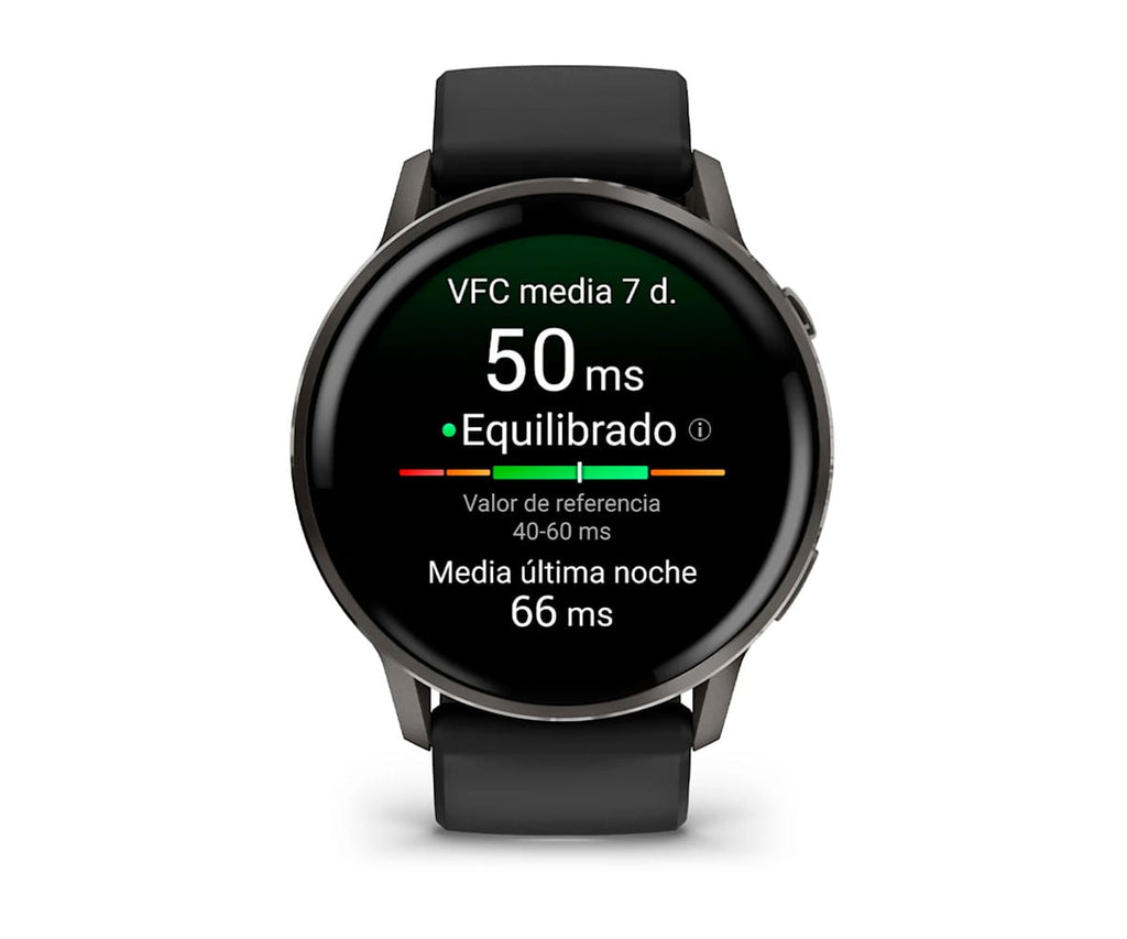 GARMIN VENU® 4 GRIS CON CORREA DE SILICONA NEGRA / SMARTWATCH 45MM - detalle