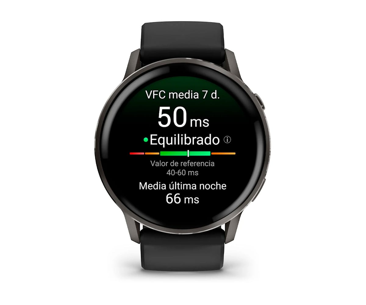 GARMIN VENU® 4 GRIS CON CORREA DE SILICONA NEGRA / SMARTWATCH 45MM - detalle