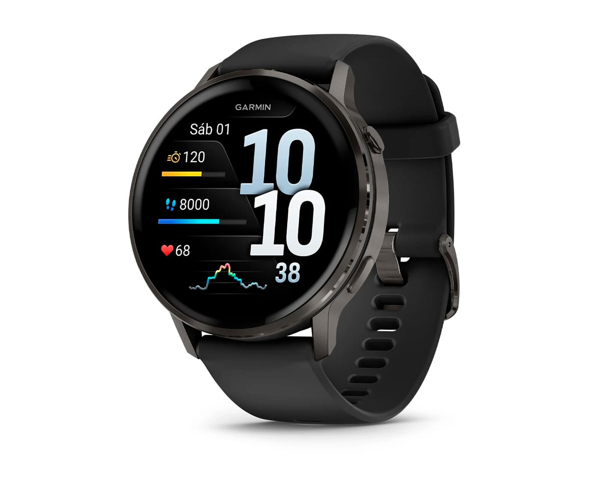 GARMIN VENU® 4 GRIS CON CORREA DE SILICONA NEGRA / SMARTWATCH 45MM