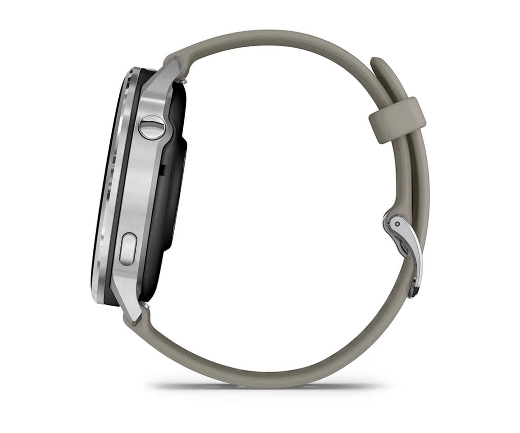 GARMIN VENU® 4 PLATEADO CON CORREA DE SILICONA GRIS / SMARTWATCH 45MM - detalle