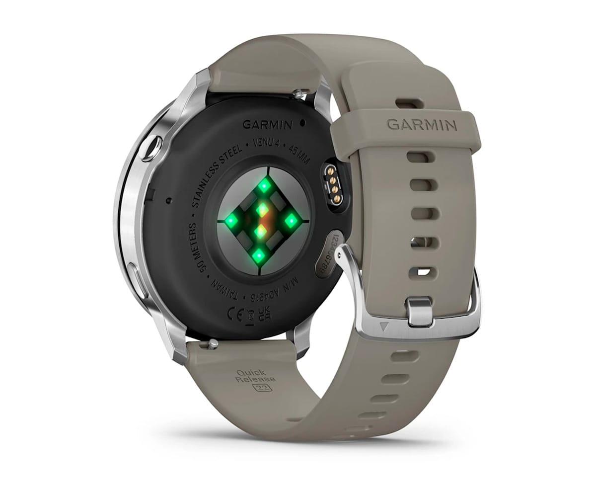 GARMIN VENU® 4 PLATEADO CON CORREA DE SILICONA GRIS / SMARTWATCH 45MM - detalle