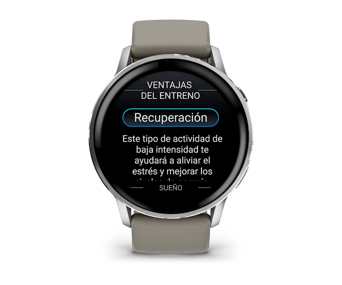 GARMIN VENU® 4 PLATEADO CON CORREA DE SILICONA GRIS / SMARTWATCH 45MM - detalle