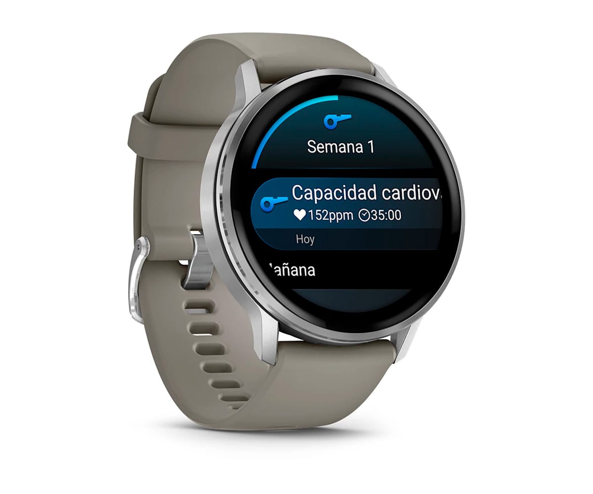 GARMIN VENU® 4 PLATEADO CON CORREA DE SILICONA GRIS / SMARTWATCH 45MM - detalle