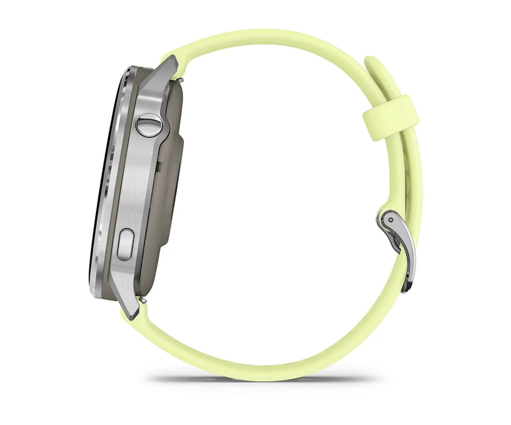 GARMIN VENU® 4 PLATEADO CON CORREA DE SILICONA AMARILLA / SMARTWATCH 45MM - detalle