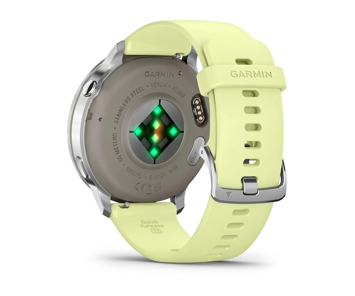 GARMIN VENU® 4 PLATEADO CON CORREA DE SILICONA AMARILLA / SMARTWATCH 45MM - detalle