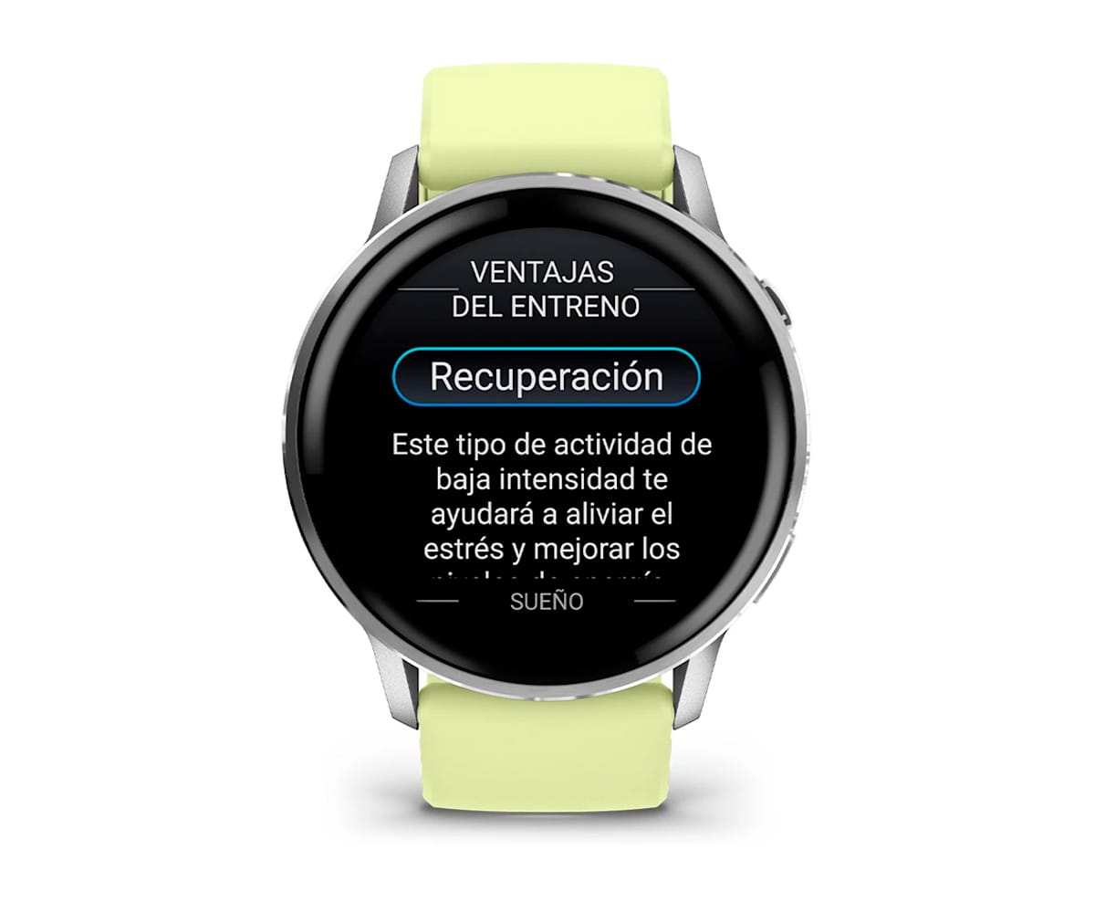 GARMIN VENU® 4 PLATEADO CON CORREA DE SILICONA AMARILLA / SMARTWATCH 45MM - detalle
